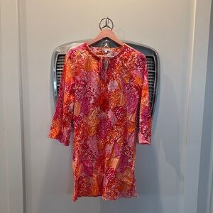 Tropical Pink and Orange Women's tunic coverup